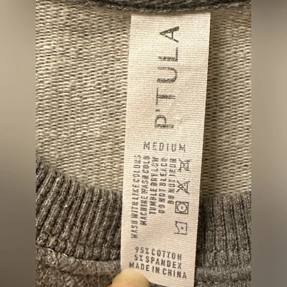 P’TULA Gray Sweatshirt - Picture 3 of 4